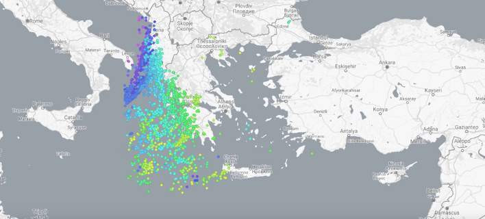 Πάνω από 2.700 κεραυνοί σημειώθηκαν χθες στη δυτική Ελλάδα [βίντεο]